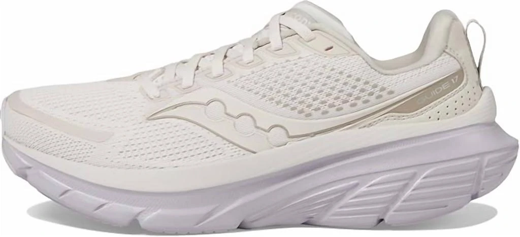 Saucony Women's Guide 17 Running Shoes In Moon/heather 3