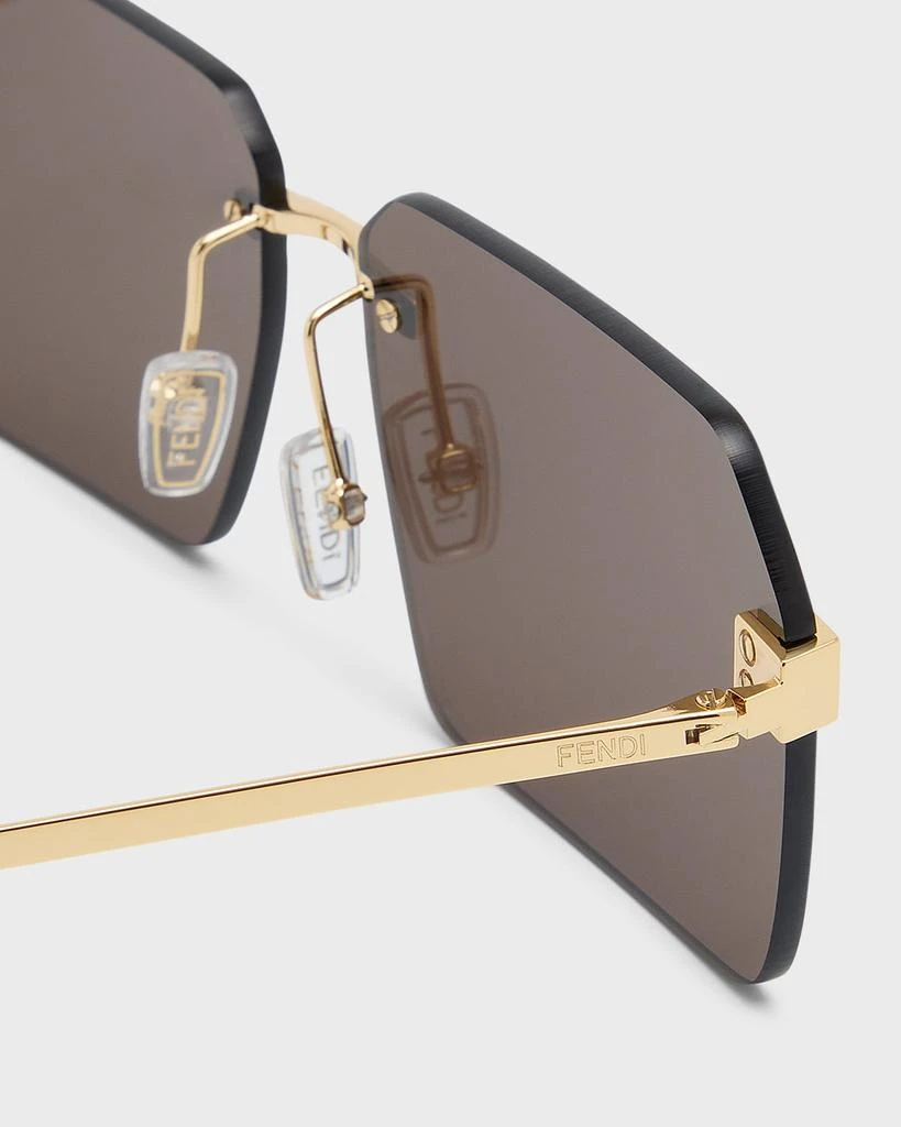 Fendi Men's FF-Monogram Square Sunglasses 4