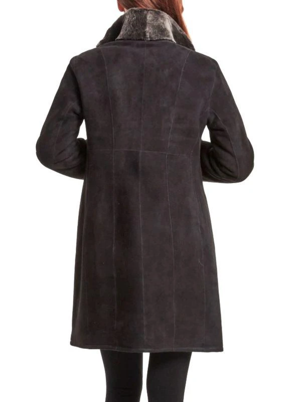Blue Duck Button Front Shearling Coat 2