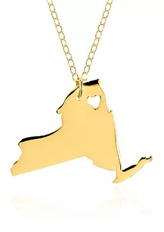 Belk & Co. Co. 14K Yellow Gold New York State Pendant