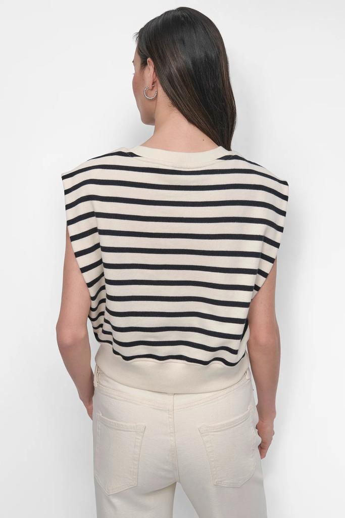 DKNY CREW NECK SLEEVELESS SWEATSHIRT