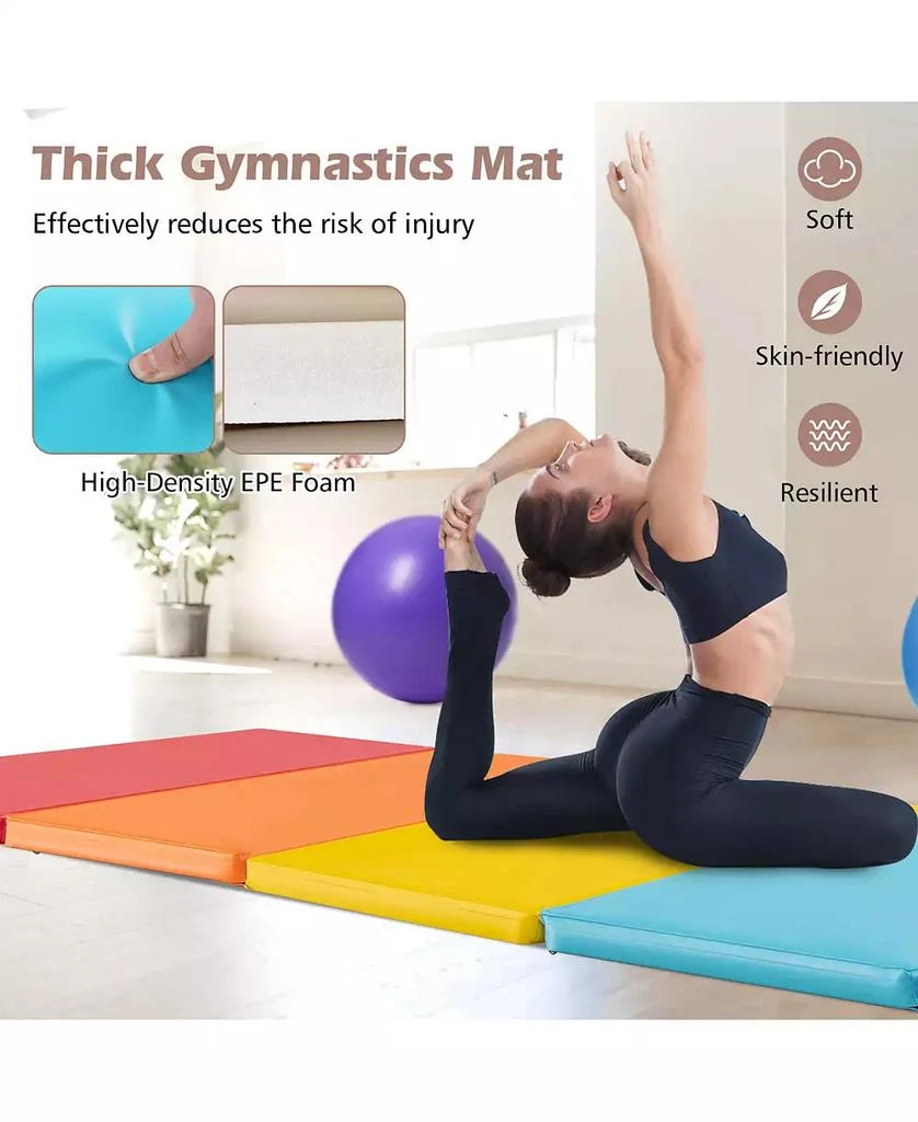 GOUUN 5-Panel Folding Gymnastics Mat for Kids 9