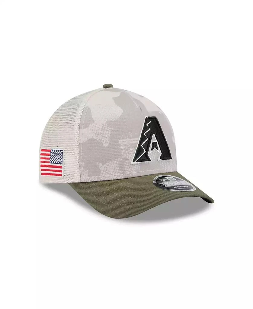 New Era Men's Light Beige/Olive Arizona Diamondbacks 2025 Armed Forces Day 9FORTY M-Crown A-Frame Adjustable Hat 2
