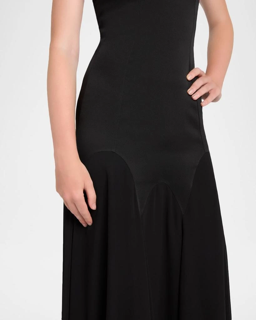 McQueen Sleeveless Satin Evening Dress 5