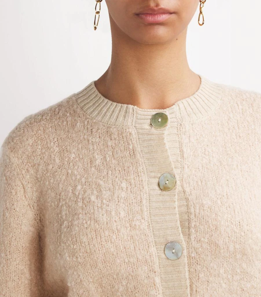 CRUSH CASHMERE Mohair Bouclé Jackson Cardigan 6