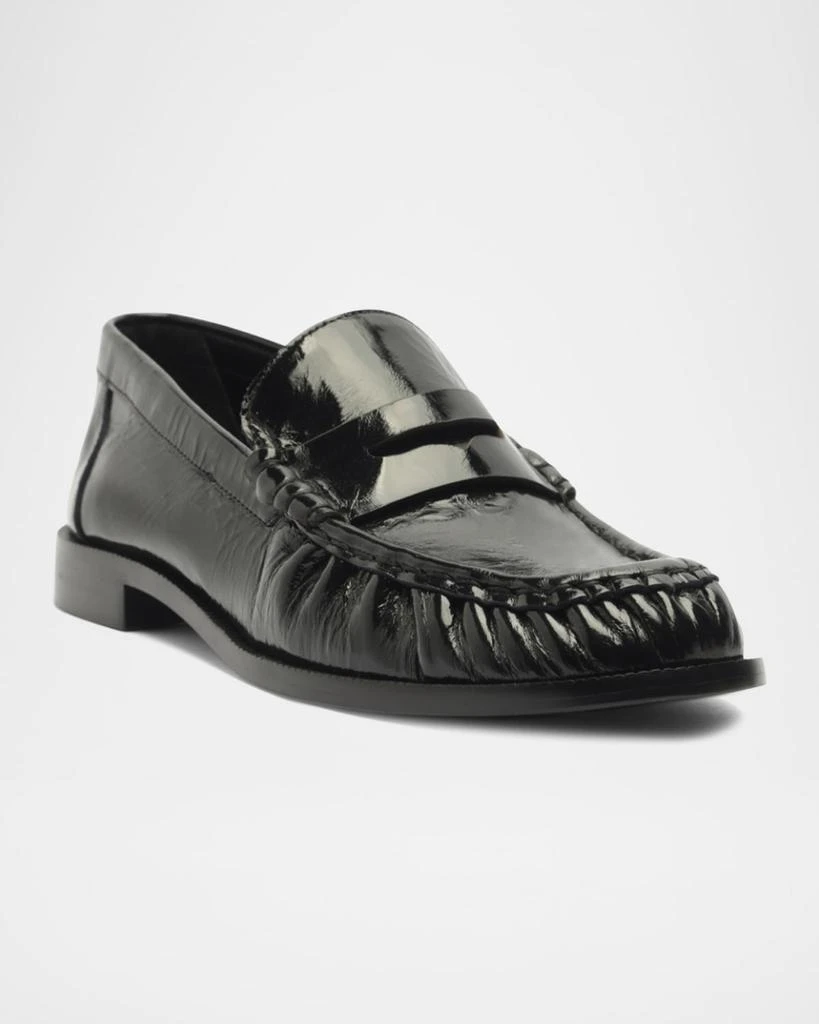 Schutz Tyche Shiny Leather Penny Loafers 2