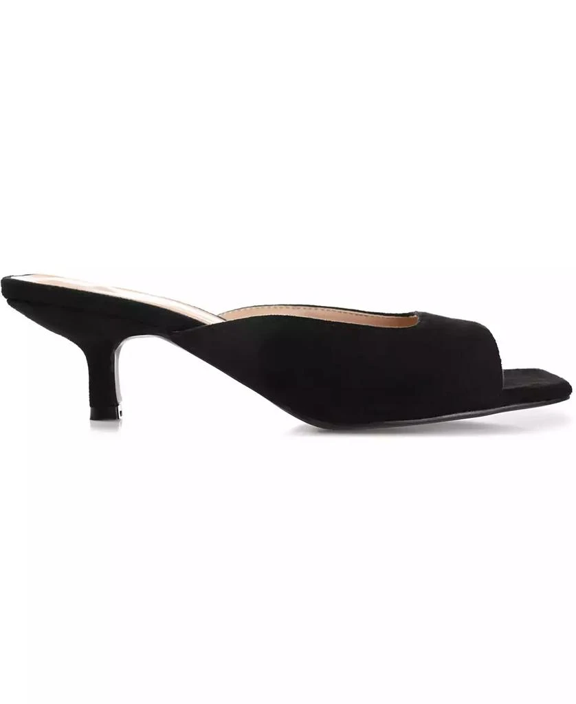 Journee Collection Women's Larna Square Toe Slip On Kitten Heels 2