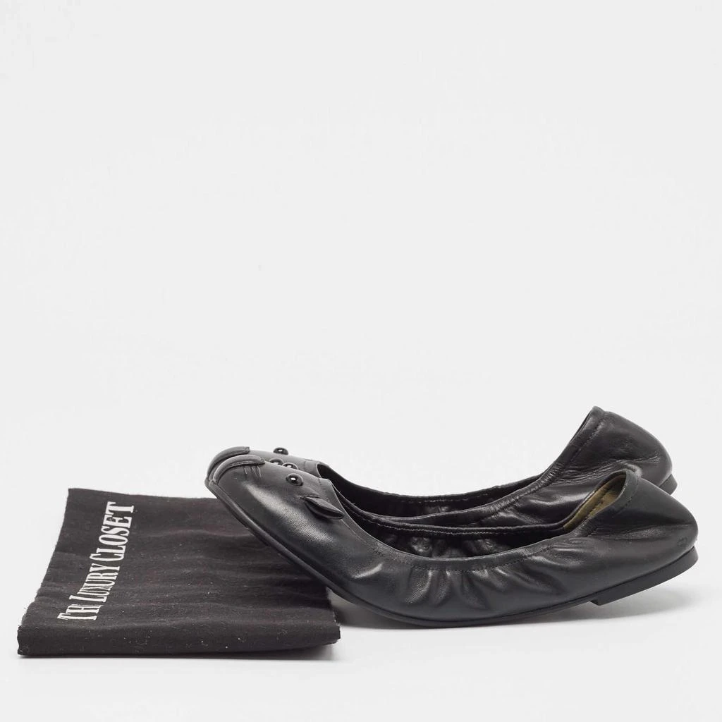 Marc Jacobs Marc Jacobs Black Leather Mouse Scrunch Ballet Flats Size 40 9