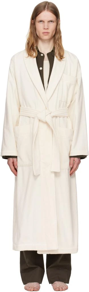 Tekla Off-White Terry Classic Bathrobe