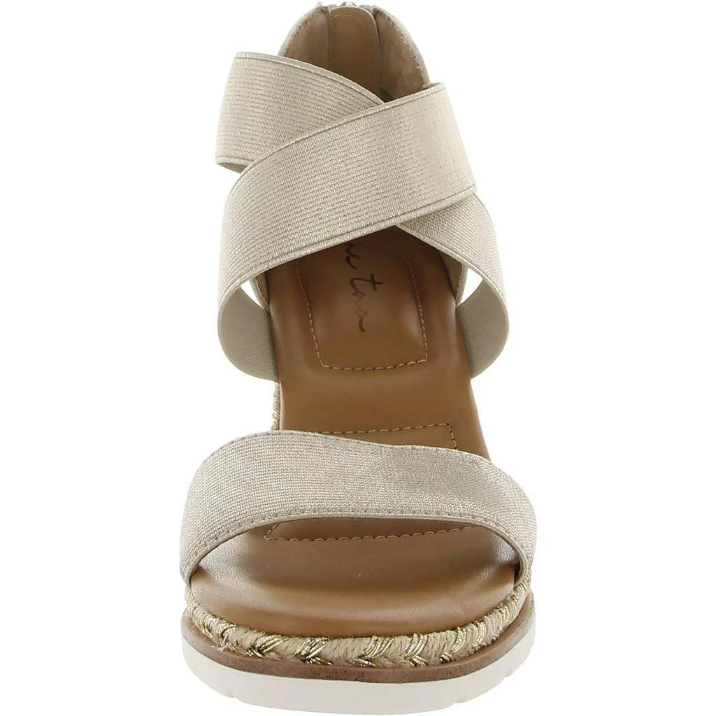 Me Too Gilly 15 Womens Metallic Stretch Wedge Heels 3