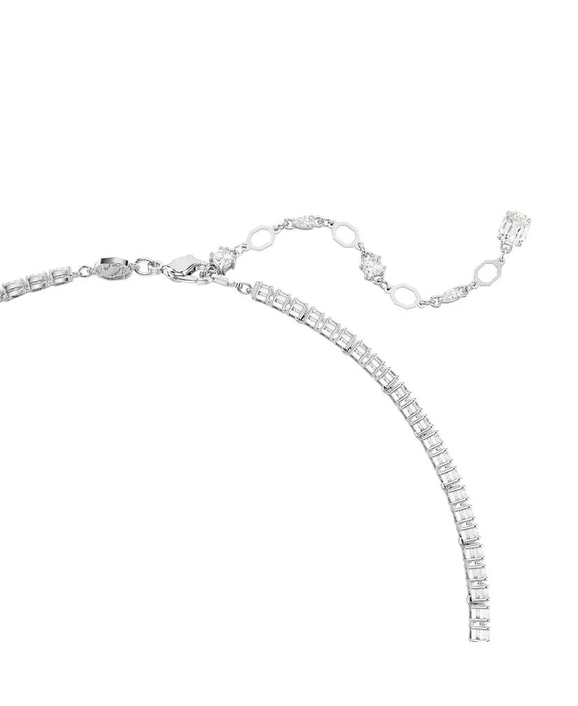 Swarovski Matrix Mixed Cuts, White, Rhodium Plated Y Necklace 3