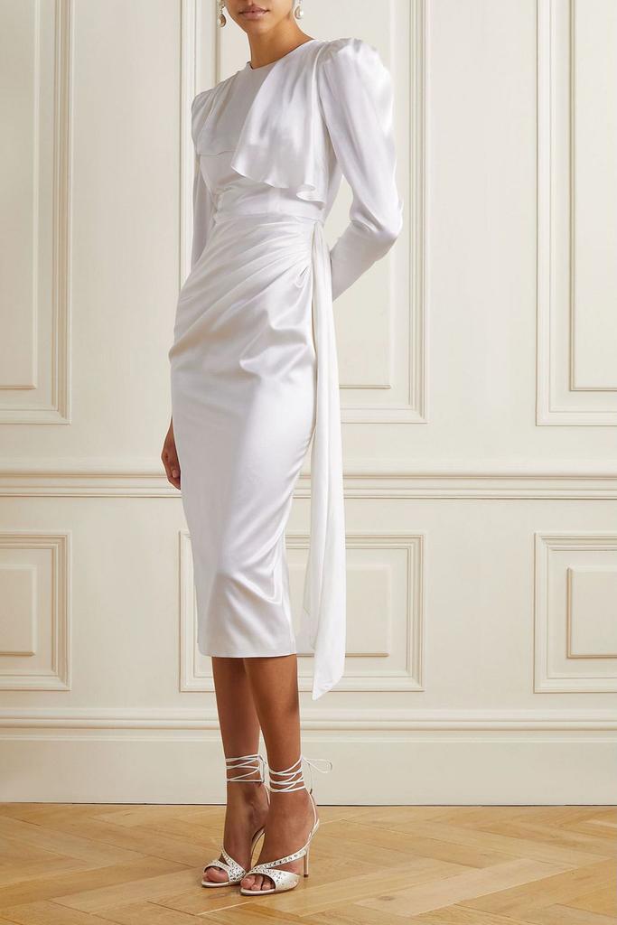 Alessandra Rich Draped silk-satin midi dress