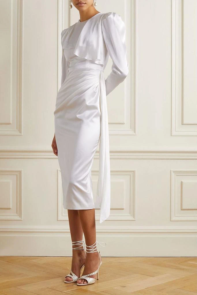 Alessandra Rich Draped silk-satin midi dress 2