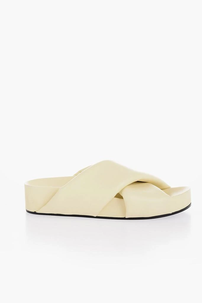 Jil Sander Jil Sander Criss Cross Designed Leather Sandals 3