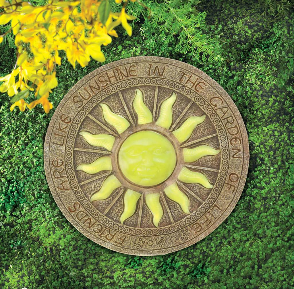 Actifo Glow-in-the-Dark Sun Stepping Stone - Light/Pastel Green