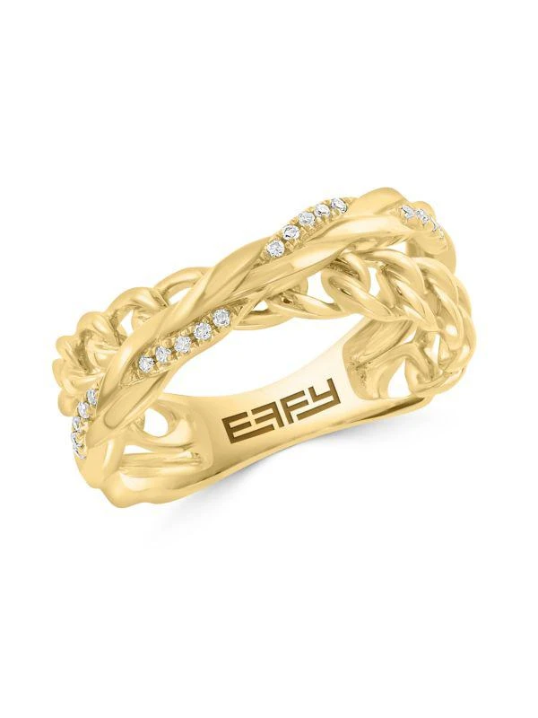Effy 14K Yellow Gold
0.10 TCW Diamond Ring 1