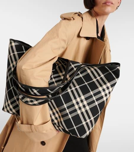 Burberry Burberry Check Medium canvas tote bag 2
