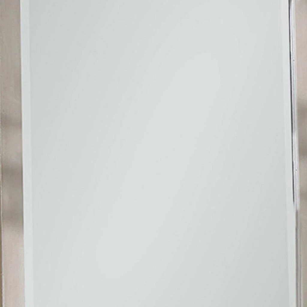 Hivvago Bran 36 x 36 Modern Square Dresser Mirror, Pine Wood, Light Brown 2