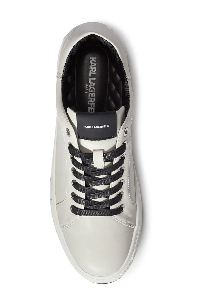 KARL LAGERFELD PARIS Leather Low Top Sneaker 4