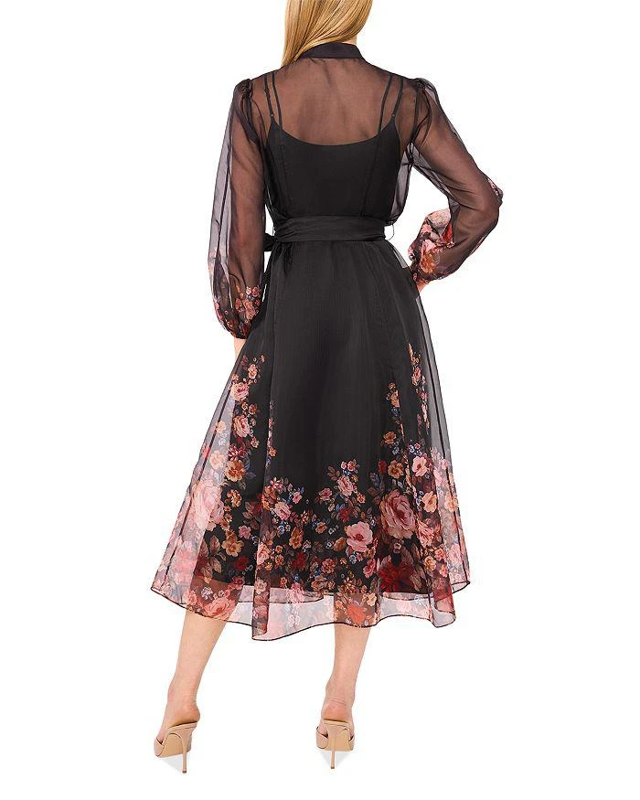 open lace back dress Ted Baker Florza Floral Graphic Sleeveless Organza Midi Dress Women's   Kicks Machine