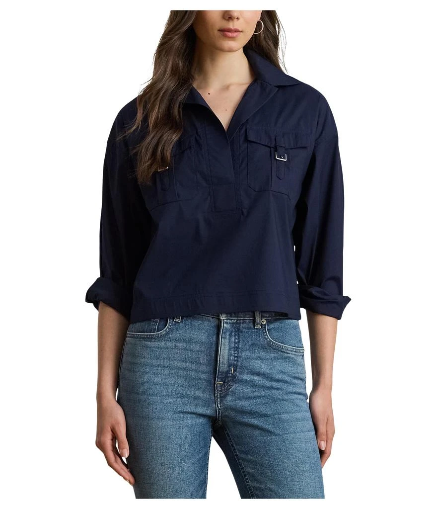 Ralph Lauren Buckle-Trim Cotton-Blend Shirt