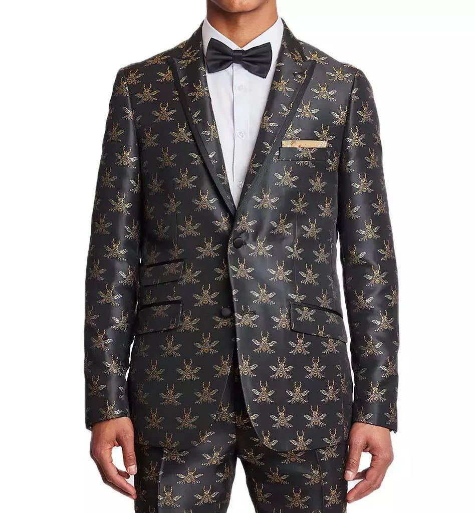 Paisley & Gray Men's Grosvenor Slim Fit Bee Print Tuxedo Jacket 1