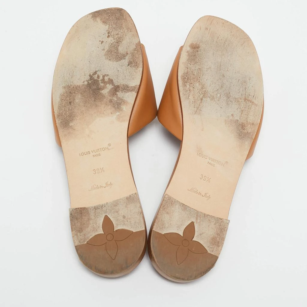 Louis Vuitton Louis Vuitton Brown Leather LV Mare Flat Slides Size 39.5 6