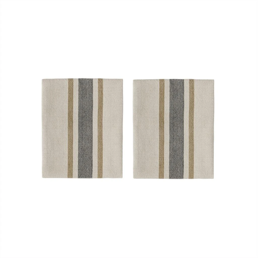 OYOY Living Design Serviette De Table Lot De 2 En Coton 45X45Cm - Noir 1