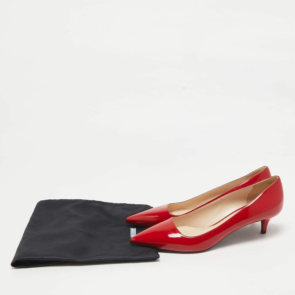 Prada Prada Red Patent Leather Pointed Toe Pumps Size 39.5 11