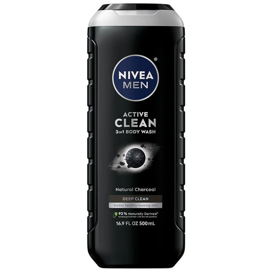 Nivea Men Active Clean Charcoal Body Wash Deep Clean 1