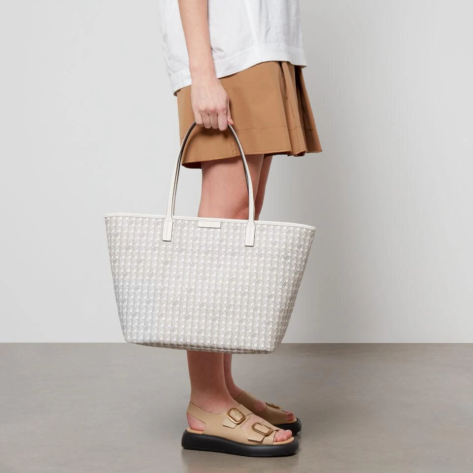 Tory Burch Tory Burch Ever-Ready Monogram Coated-Canvas Tote Bag 2