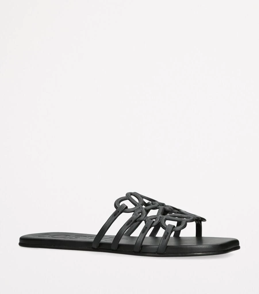 Loewe Leather Petal Anagram Slides 3