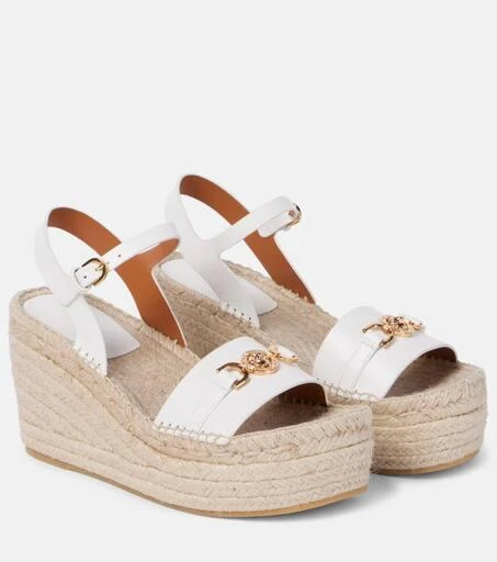 Versace Medusa 
95 leather espadrille wedges 1