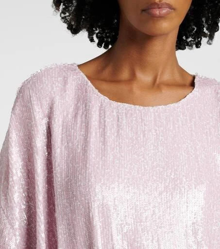 Dries Van Noten Sequined gathered blouse 4