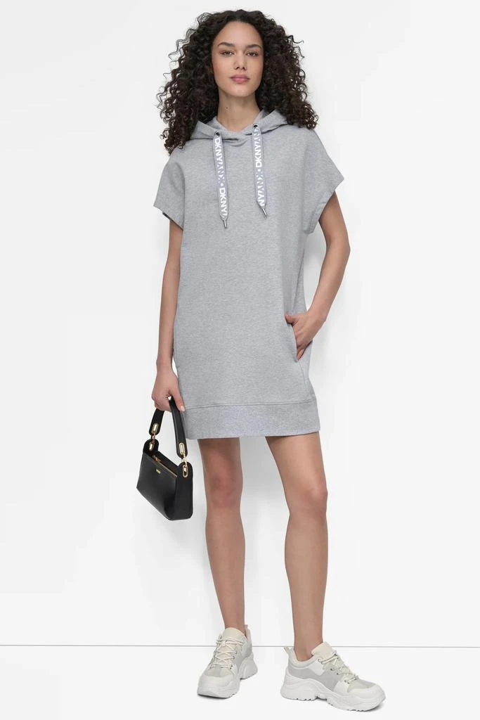 DKNY TWO TONE LOGO DRAWCORD SNEAKER DRESS 7