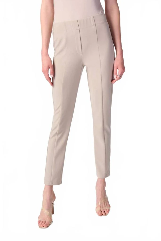 JOSEPH RIBKOFF Silky Knit Slim-Fit Pull-On Pants In Moonstone