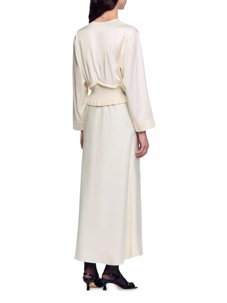 Sandro Long Satin-Effect Dress 3