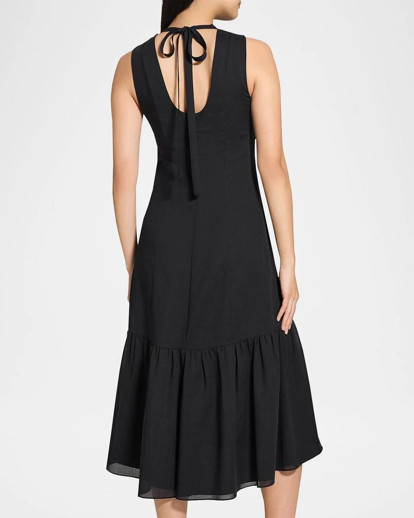 Theory Tiered Lightweight Wool Midi Dress 3