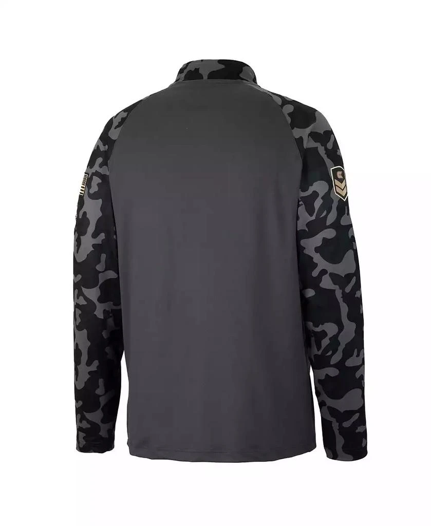 Colosseum Men's Charcoal BYU Cougars OHT Military-Inspired Appreciation Long Range Raglan Quarter-Zip Jacket 2