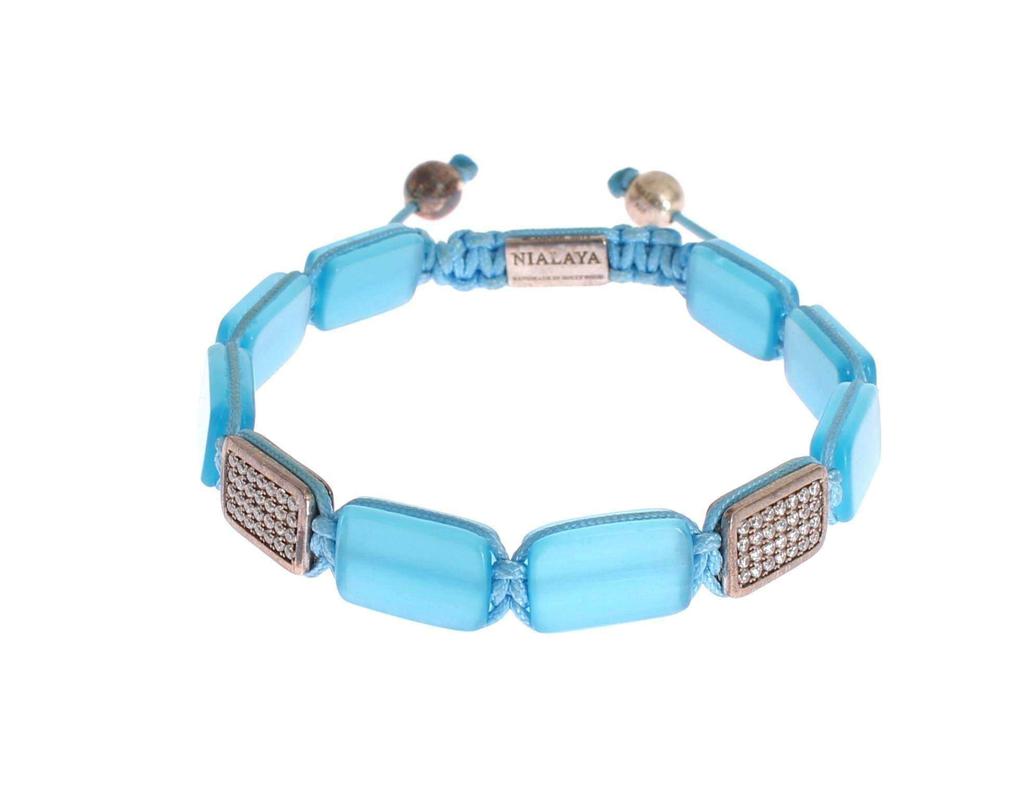 Nialaya Nialaya CZ Opal 925 Silver Bracelet