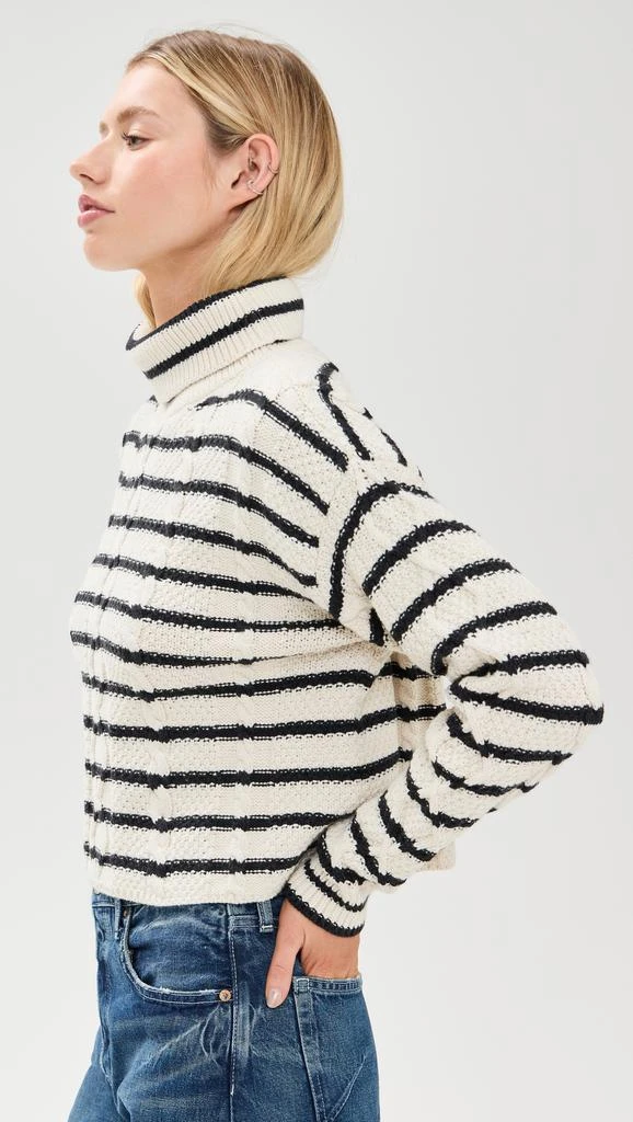 ASKK NY Cable Cropped Crew Sweater 3