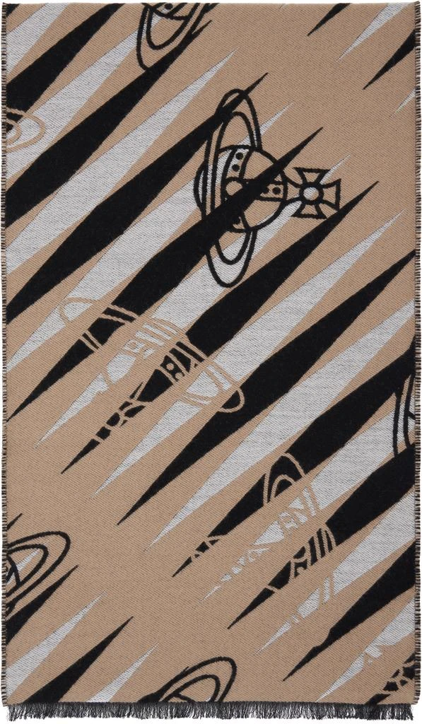 Vivienne Westwood Gray 
Beige Game Scarf
