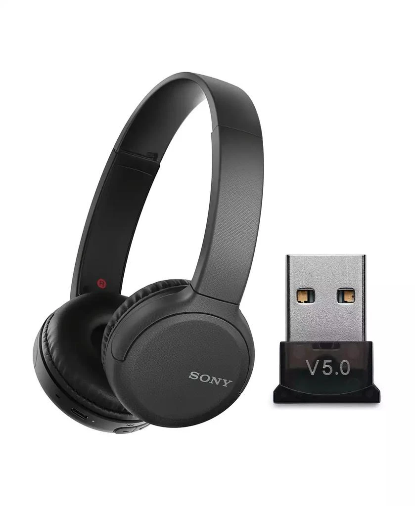 SONY WH-CH510 Wireless On-Ear Headphones with USB Bluetooth Dongle Adapter 1