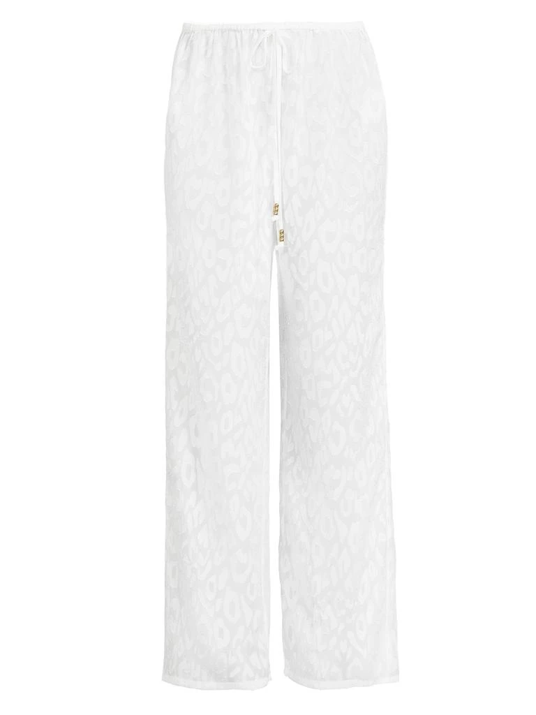 Milly Leopard Jacquard Track Pants 5