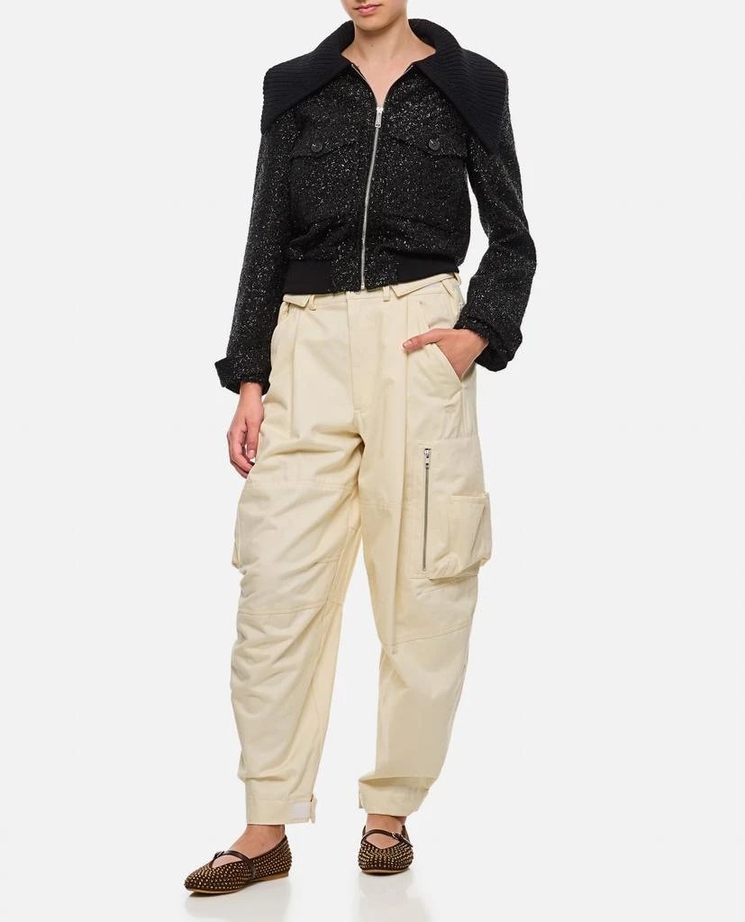 Self Portrait Tinsel Boucle Bomber Jacket 1