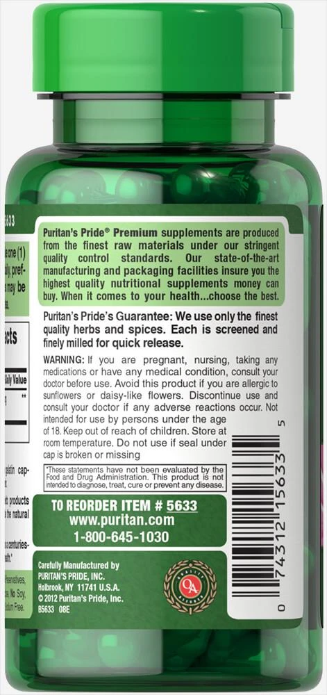 Puritan's Pride Echinacea 400 mg 100 Capsules 4