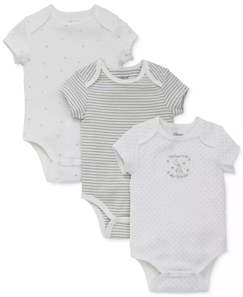 Little Me Baby Boys or Baby Girls Welcome To The World Bodysuits, Pack of 3 1