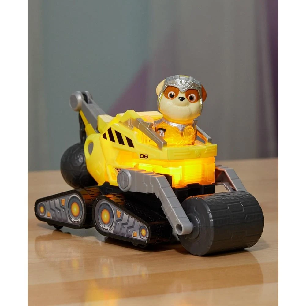 Paw Patrol The Mighty Movie, Construction Toy Truck with Rubble Mighty Pups Action Figure, Lights and Sounds, Kids Toys for Boys Girls 3 Plus 6