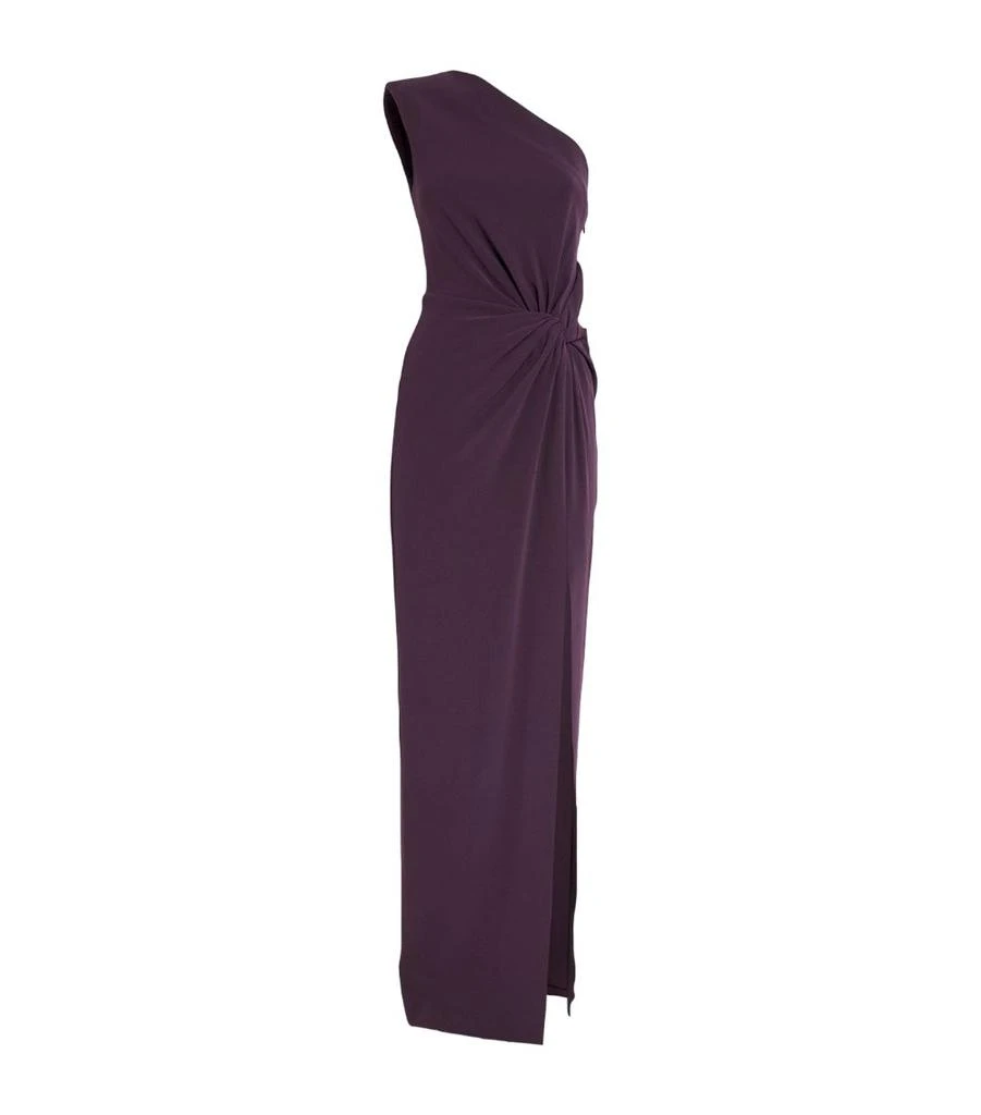 ROLAND MOURET Satin Crepe Asymmetric Maxi Dress - Dresses & Skirts ...