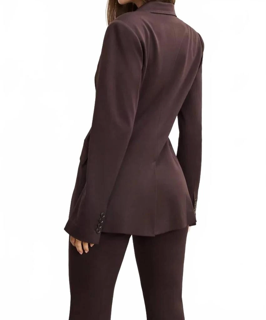 Good American Essential Suiting Sculpted Blazer In Dark Chocolate 2